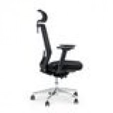 Кресло офисное / Партнер aluminium / черный пластик / черная сетка / черная ткань (мультиблок)