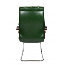 Кресло офисное / Боттичелли CF / дерево / зеленая глянцевая кожа